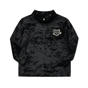 [미니로디니] 2272016699 (Cat velour sweater) 고양이 캣 벨루어 아동 긴팔티