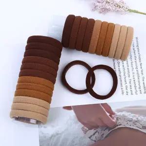 [셀러에이드]WL 브라운그라데이션 고무줄 밴드 24개 세트