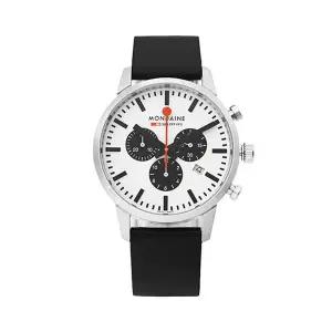 [신세계라이브쇼핑]몬데인 MSD.41410.LBV 클래식 크로노그래프 데이트 비건 남성 가죽 시계