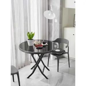 대형 강화 유리 원탁 식탁 거실 강화유리 미니멀