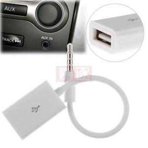 3.5mm 남성 AUX 오디오 플매트 카펫 러그 잭 - USB 2.0 여성 변환기 케이블 코드 자동차 MP3