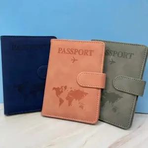 자석형 RFID차단 여권 지갑 케이스 블루 여권카드지갑