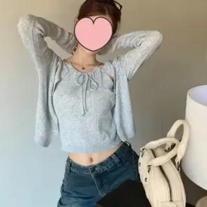 홀터 니트 나시 가디건 세트업 JSC-d0084 페미닌룩