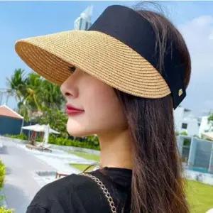 여자썬캡 여성 와이드챙 돌돌이 썬캡 1P 휴대용 오픈 모자 비치