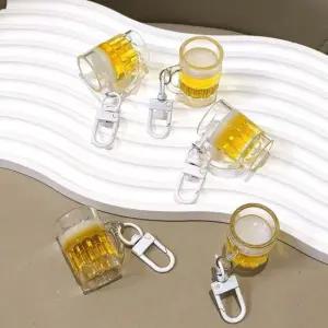 시원 쿨 생맥주 스마트 키홀더 키링 큐빅