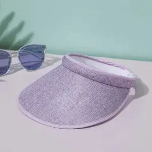 여름 와이드 썬캡 퍼플 챙넓은 캠핑 데일리 휴가