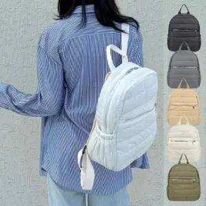 폭신한백팩 여성 가벼운 패딩 백팩 1P 폭신한 수납 대학생 배낭