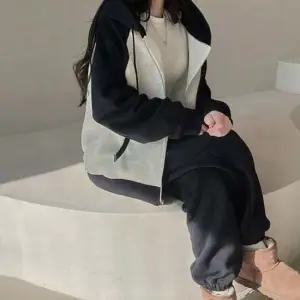 후드티셔츠세트 여성 후드 집업 트레이닝 세트 1P 사계절 투톤 셋업