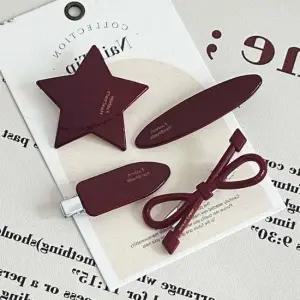 앞 헤어 핀 4개 앞머리핀 메이크업핀 예쁜 옆 집게 고정 삔 세트