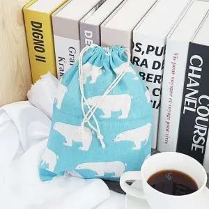 여행파우치 SFr 린넨 파우치 파란곰 중