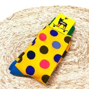 패션양말 칼라 중목 도트 양말 1개