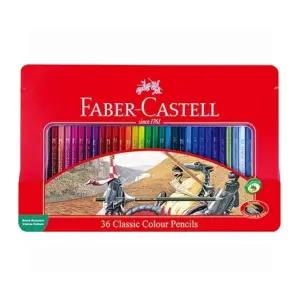 파버카스텔 유성색연필 36색 틴케이스 115846 적색케이스 박스(32개입) (WFKGMUZ)