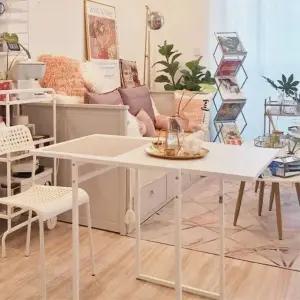 펜션다용도테이블 접이식테이블 좁은 주방 사이드식탁 심플 (WFKHZAC)