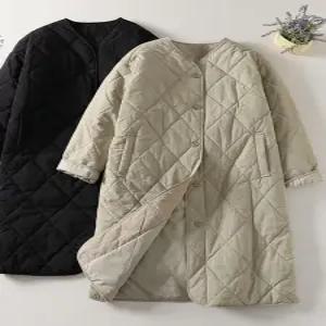 겨울 초경량 롱패딩 누빔 얇은 패딩 코트 오버핏 롱