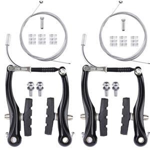 2세트 알루미늄 합금 산악 자전거 V 브레이크 캘리퍼스 전면  후면 10.5cm 선형 풀