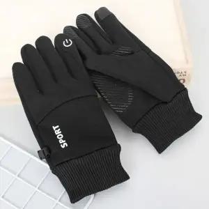 라이더 터치 논슬립 겨울 자전거 기모 장갑 M 블랙 (WFKISLB)