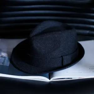 남성 페도라 중절모 남자 겨울 고급 울 스타일 신사 중년 모자 잡화