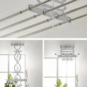 슬라이드 베란다빨래걸이 3단 빨래건조대 발코니 천장 (WFHCJRH)