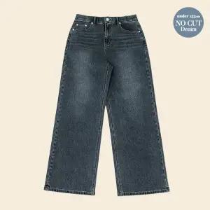 [행텐]10570-155-411-10-283여성 와이드핏 울트라소프트(키작녀청바지)숏 데님dj