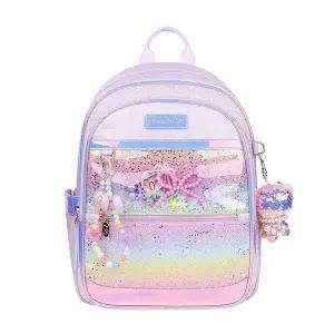 [여주점][프랜치캣]연보라 투명포켓 책가방 (Q61DG2031)