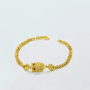 [베티블루] 995 999 24K 순금 솔방울 부엉이 여성 여자 11.25g 금 팔찌