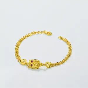 [베티블루] 995 999 24K 순금 왕관 머리 부엉이 여성 여자 7.5g 금 팔찌