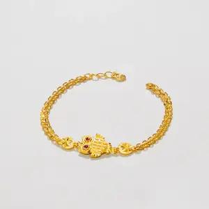 [베티블루] 995 999 24K 순금 허그 날개 2 부엉이 여성 여자 11.25g 금 팔찌