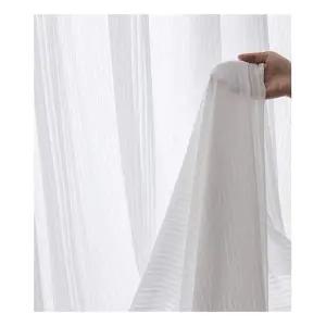 화이트 517LUC31 쉬폰 거실커튼 핀형 나비주름 카페 호텔 인테리어