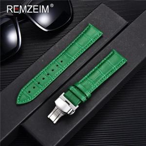 고품질 대나무 패턴 스트랩 나비 버클, 비즈니스 캐주얼 시계 밴드, 녹색 액세서리, 18mm, 20mm, 24mm