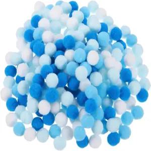 메카닉시 폼 펠트 볼 원단 1cm 10mm 블루 화이트 가정용 공예 프로젝트 DIY 팩 500개