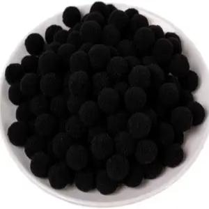 500피스 폼 폼폼 블랙 0.6인치 소형 크래프트 DIY 아트 및 벌크 제작 장식 용품용 소프트 플러피 퍼프
