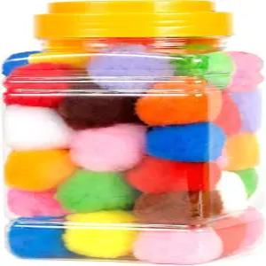 케이도 100피스 1.5인치 폼폼 15가지 색상 DIY 아트 크리에이티브 장식 및 발렌타인데이 장식용 공예용