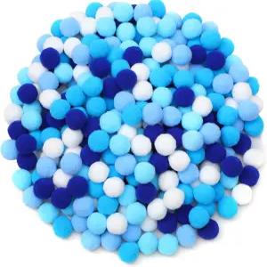 페리이터 500개 1인치 멀티 컬러 폼 크래프트 볼 부드러운 폼폼 장식용 크리스마스 DIY 공예 및 예술