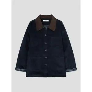 [에잇세컨즈] [인플루언서 PICK] 코듀로이 칼라 배색 워크재킷  네이비 (356139SMZR)