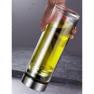 투명텀블러 휴대용 운동 내열유리 파우치 유리텀블러 눈금 머그컵 와인오프너 유리 냉온 커피