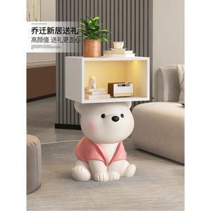 북극곰 사이드 테이블 곰돌이 협탁 트레이 탁자 귀여운 선반 동물 거실 침대 침실