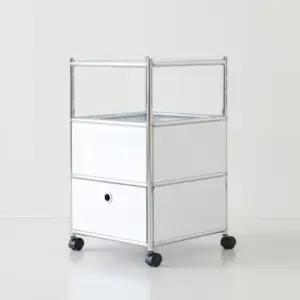 마켓비 이동식 서랍장 모듈 수납장 미드센츄리 화이트 BNS