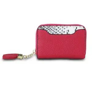 카드지갑 컬러 미니 가죽 지퍼 선물 케이스 핑크 가죽카드지갑 심플가죽지갑