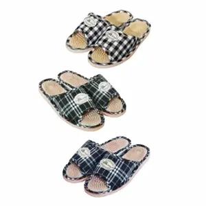 [엄지척]체크 지압화 280mm 사무실지압슬리퍼 지압슬리퍼남성