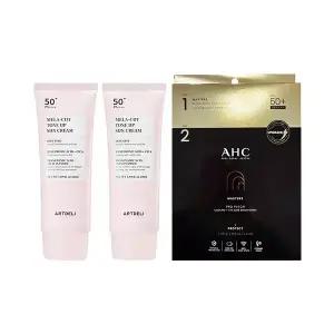 아트델리 톤업 선크림 50ml x2 + AHC 선패치 2스텝 4회분