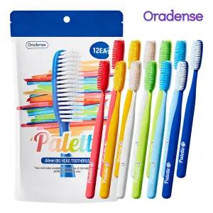 [국내제조칫솔] 오라덴스 팔레트 빅헤드 칫솔, 12개입, 1세트