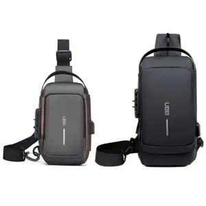 USB 충전가능 다이얼락 도난방지 UBB 슬링백 미니 다이얼잠금 다이얼락 도난방지 충전가능