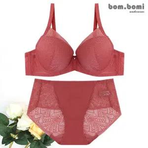 [봄보미] 플래시 레이스 볼륨 브라팬티2종세트/브릭로즈