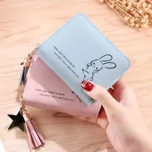 [하프클럽/]여자 지퍼 토끼 트렌드 카드지갑 1P 데일리 직장인 동
