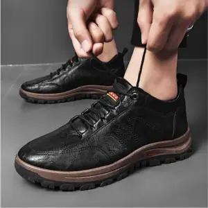 남성 캐주얼 합성가죽 워킹화 미끄럼방지 운동화 2색남자스니커즈 단화 신발 남자화 캐주얼화 비지니스 비