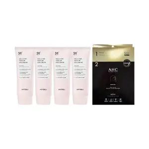 아트델리 톤업 선크림 50ml x4 + AHC 선패치 2스텝 4회분