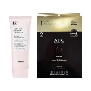 아트델리 톤업 선크림 50ml + AHC 선패치 2스텝 4회분