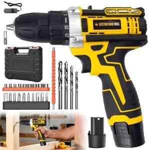 리튬 전동 드릴 전동 드라이버 핸드 드릴 공구 세트 다기능 액세서리 박스 포장