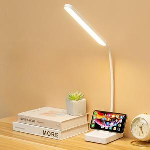 LED 독서 등 접이식 책상 램프 USB 충전식 터치 컨트롤 디밍 라이트 눈 보호 연구 학습 테이블 조명