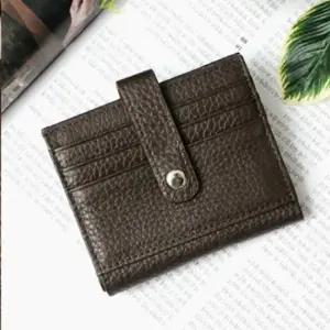 똑딱이 카드지갑 슬림 지갑 다크브라운 똑딱기카드지갑 미니지갑